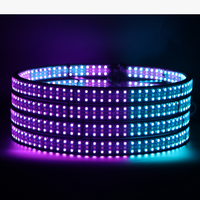 Feux de roue LED RGBW 12V à quatre rangées, doubles côtés, avec télécommande et contrôle par application, état neuf, éclairages de tuning pour camions, SUV et véhicules tout-terrain