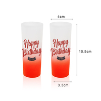 Verres à shot vierges pour sublimation Topjlh en gros, verres à bière givrés personnalisables de 3 oz pour sublimation, mini verres à shot vierges