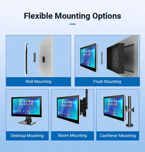 Ultra ince endüstriyel hepsi bir Pc 10.1 inç kapasitif dokunmatik ekran bilgisayar endüstriyel Pc Ip65 su geçirmez endüstriyel Panel Pc