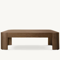 Table basse en bois massif, style français, pour salon, table à thé vintage, table d'appoint simple, petite table