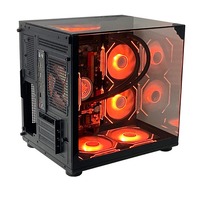 Boîtier PC de jeu Pcooling Factory avec logo personnalisé, panneau en maille, verre trempé, tour ATX avec cadre noir pour boîtier
