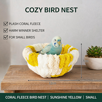 Nid d'oiseau en coton épais CT, lit chaud pour perroquets, perruches, pinsons, hamac en peluche douce pour cage à oiseaux, tente