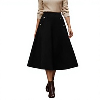 Jupe longue trapèze tendance automne/hiver 2026, chic, jeune et amincissante, en maille de laine mélangée, personnalisée et chaude