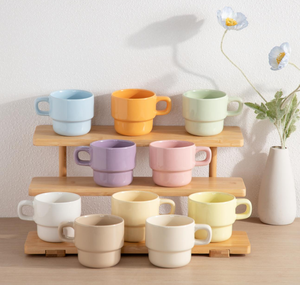 Pastel Stackable Ceramic <b>Mug</b> Custom Print Logo Promotional Advertising Gift Cup Bulk Wholesale Gift <b>Box</b> Supermarket Supply - Product Image 5