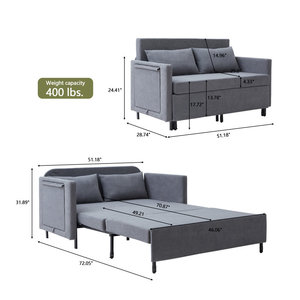 Meilleur canapé <span class=keywords><strong>futon</strong></span> en tissu de style américain moderne, design modulaire, canapé pliable pour 2 personnes - Product Image 5