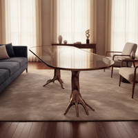 Italienischer Luxus-Couchtisch mit Glasplatte Modernes Zeitgenössisches Design für Zuhause, Apartment, Villa & Designer-Wohnungen
