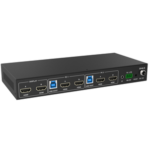 8K <span class=keywords><strong>HDMI</strong></span> KVM 스위치 2 모니터 2 컴퓨터 듀얼 모니터 지원 8K 60Hz 4K 120 - Product Image 1