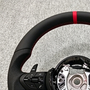 Volante Deportivo de Cuero Negro M Performance para <span class=keywords><strong>BMW</strong></span> 320 <span class=keywords><strong>525</strong></span> F10 F15 F20 F25 F30 F15 F25 F07 F32 F35 F80 F82 F87 E90 D71 M3 M4 M5 - Product Image 2