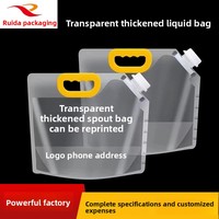 Pochette souple transparente en nylon composite avec bec verseur, sac stand-up de qualité alimentaire, fabriqué au Hebei, pour le stockage d'huile d'olive, de lait, sac portable pour bière, offre spéciale