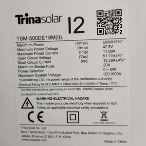 Panneaux solaires Trina Solar 510w 550w 580w 600w monocristallins Trina Vertex, panneaux solaires demi-cellules, panneaux solaires commerciaux - Product Image 6