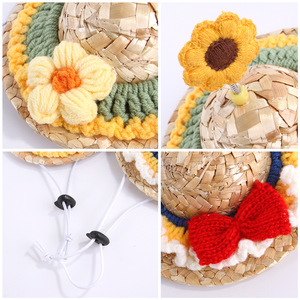 Nuevo Sombrero para Mascotas de Poliéster, Plástico y Nailon con Patrón Sólido para Perros/Gatos Pequeños - Accesorios de Moda para Mascotas de Verano/Invierno - Product Image 4