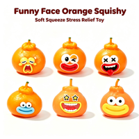 Jouet sensoriel anti-stress en forme de fruit orange drôle et mignon, en TPR, design créatif, cadeau original