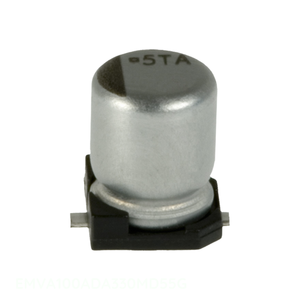 Condensateur SMD à montage en surface EMVA100ADA330MD55G 33 uF CAP ALUM 33UF 20% 10V, Distributeur agréé - Product Image 1