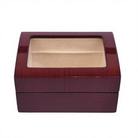 Boîte à bijoux en bois, design rectangulaire, fermeture magnétique, style fait main et tendance, avec fenêtre de visualisation avancée et pratique, simple
