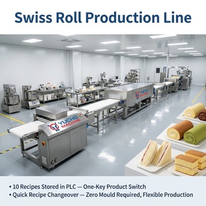 Línea de Producción de Bizcochos Esponjosos Industrial Personalizada YUCHO de 100-500 kg/h con Sistema de Aireación de Precisión para Bizcochos <span class=keywords><strong>Jaffa</strong></span> y Bizcochos Enrollados - Product Image 1