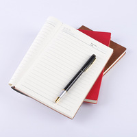 Agenda de bureau en cuir A5 personnalisé avec logo Shanqi, sur mesure, de haute qualité, vente en gros, couverture en cuir PU + papier, gravure