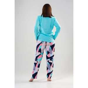 Conjunto de Pijama para Mujer Talla Grande, 2 Piezas, Jersey de Manga Larga, Ropa de Dormir Informal, Color Verde Menta - Product Image 5