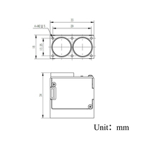 Module de capteur de distance laser OEM Siman SDFM100 DTOF, portée de 100 m, haute précision, haute fréquence, interface UART/IIC, pour la topographie