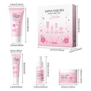 Vente en gros Kit de voyage <span class=keywords><strong>japonais</strong></span> à fleurs de <span class=keywords><strong>cerisier</strong></span> Ensemble de soins de la peau 4 pièces Ensemble de soins de la peau rajeunissants au Japon - Product Image 4