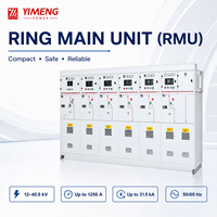Unité principale de distribution 12 kV à gaz SF6 pour réseau de distribution d'énergie par câbles souterrains