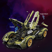 Moyu MY88001, Coche Deportivo de Alta Tecnología MOC Green Bull, Vehículo de Control Remoto, Bloques de Construcción para Armar, Juguetes de Ladrillos