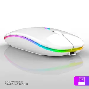 Prix usine 2.4g led souris silencieuse sans fil rechargeable souris ergonomique pour ordinateur portable