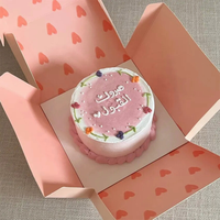 Boîtes à gâteaux roses personnalisées en gros avec logo imprimé, boîtes en carton pour gâteaux, desserts, emballage alimentaire et boîtes d'expédition avec logo