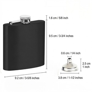 Stainless Steel Flask 8oz Lightweight Portable <b>Drinkware</b> for Liquor - Product Image 3
