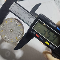 Cocok untuk Dial Digital Gerakan 9015 Tanpa Kalender, Diameter 36mm, Permukaan Skala Besar, Suku Cadang Jam Tangan Mewah Pria