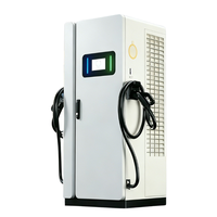 Chargeur rapide DC pour véhicules électriques 180 kW CCS2 à double pistolet, sur pied, avec lecteur de carte et système de paiement, pour stationnement commercial