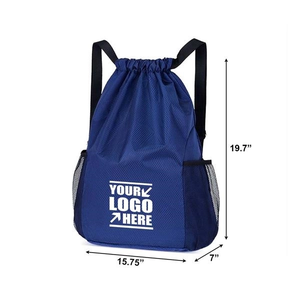 Promotional Customizable Polyester <b>Drawstring</b> <b>Backpack</b> Foldable Nylon Sport Nexpensive Shoulder Training Gym Bag - Product Image 3