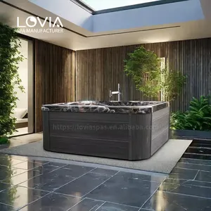 Masajeador de lujo Hydro Smart spa al aire libre 6 personas jacuzzi spa caliente bañera moderna caliente