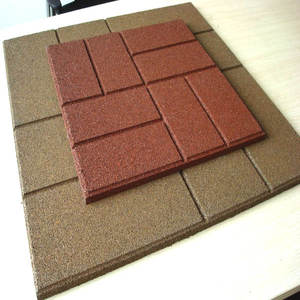 سطح خارجي مضاد للانزلاق-شكل عظمي من صفائح مطاطية نمط الطوب - Product Image 3