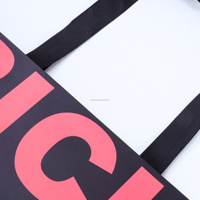 Maßgefertigte Schwarze Papier-Geschenktüte mit Schwarzem Bandgriff und Slogan-Druck Luxusverpackung für Hochwertige Marken Mode-Geschenkeläden