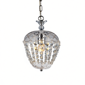 Luminaire suspendu en cristal, forme de bol rond, base E14, ampoule à incandescence, éclairage intérieur pour salon - Product Image 1