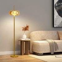 Lampe sur pied minimaliste italienne en fer et verre, éclairage d'ambiance LED pour salon, canapé et chambre de luxe, lampe de chevet