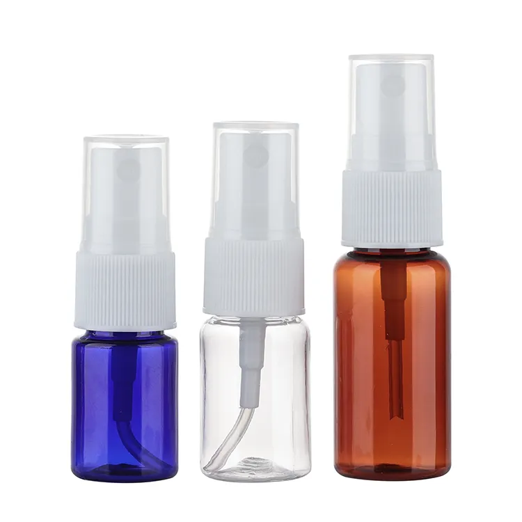 Personalizza 5 ml 8 ml 10 ml 15 ml flacone spray per nebbia fine trasparente in plastica pet trasparente