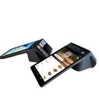 Terminal de point de vente portable Android 14.0 à double écran Z108S, écran tactile 8 pouces, connectivité Bluetooth USB, NFC, mémoire 4 Go + 64 Go