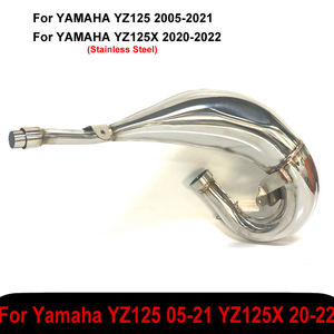 Tube de raccordement d'échappement pour <span class=keywords><strong>moto</strong></span>, <span class=keywords><strong>coude</strong></span> d'échappement Yz125 2005-2021 en acier inoxydable pour Yamaha YZ125 YZ125X - Product Image 6