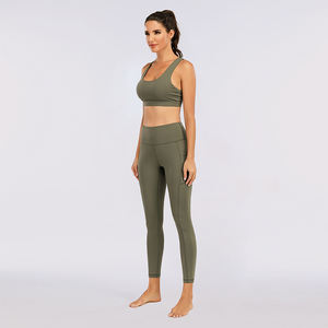 Trajes de Yoga para correr con estampado <span class=keywords><strong>Boom</strong></span> para mujer, ropa deportiva, pantalones de Fitness de cintura alta, conjunto deportivo Harajuku, ropa de entrenamiento para gimnasio - Product Image 1