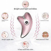 Masseur facial électrique vibrant le plus vendu 2026 avec fonction chauffante pour massage facial et Gua Sha