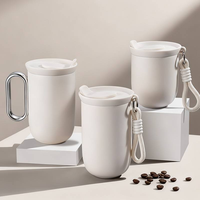 Nouvelle arrivée, tasse à café en acier inoxydable à double paroi, isolée sous vide, avec poignée portable, capacité de 280 ml, pour boissons chaudes et froides