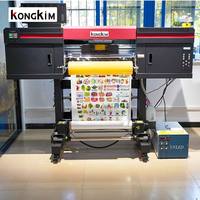 24 pulgadas 60cm UV DTF máquina de impresora 60cm rollo de tinta UV grado automático XP600 cabezal de impresión para Material flexible Etiqueta de cristal