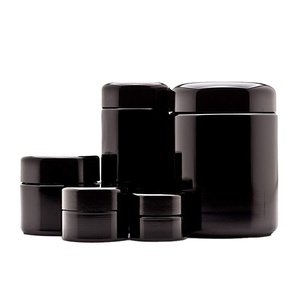 สีม่วง Airtight Glass ครีม 50ml 100% NATURAL Dark VIOLET Glass jars 100ml