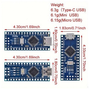 Interface Type-c/Micro Nano V3.0 CH340 Version améliorée Atmega328P pour carte de développement A-rduino - Product Image 2