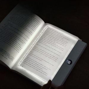 Luce LED per Lettura Libri Ricaricabile USB, Batteria 1200mAh, Portatile, Trasparente, Temperatura Colore Regolabile, Dimmerabile - Product Image 1
