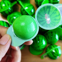 Watermeloen zachte gummy snoepjes, fruitig zoet met jamvulling in fles, multicolor, gemaakt in China, goedkope prijs