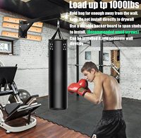 Support mural robuste en acier pour sac de frappe de boxe, idéal pour l'entraînement de fitness à domicile