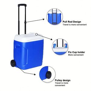 OEM/ODM Large Capacity Camping Portable Trolley <b>Ice</b> <b>Cooler</b> <b>Box</b> Portable Insulation <b>Box</b> for Outdoor Party BBQ - Product Image 4