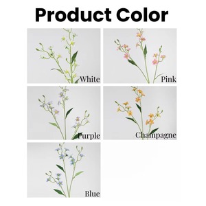 Flores Silvestres Artificiales Personalizadas de 72 cm, 3 Ramas, Flores de Tela de Seda, Flor Artificial para Decoración del Hogar y Bodas - Product Image 3